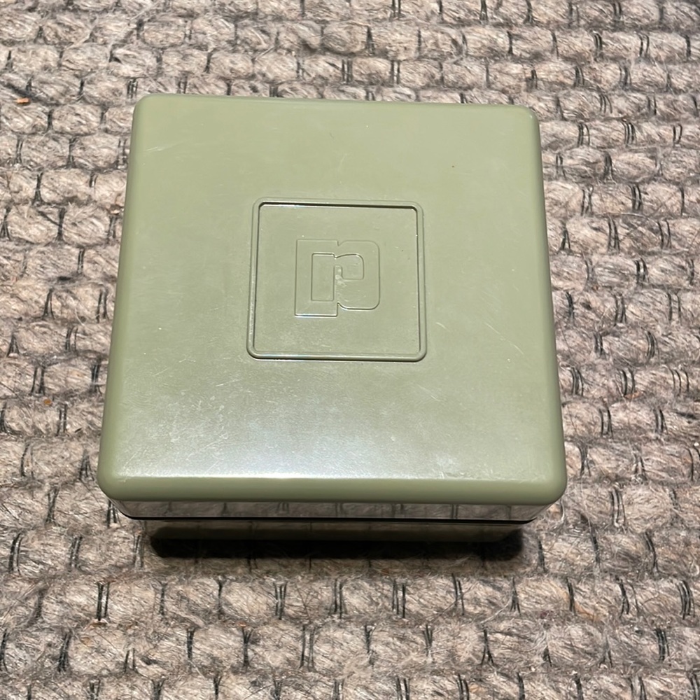 Vintage Paco Rabanne Catch All Olive Green Shave Basin Container, Travel Size